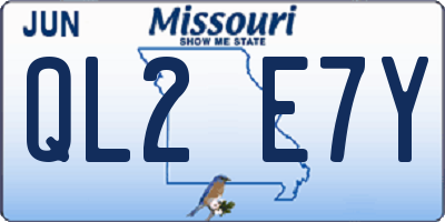 MO license plate QL2E7Y
