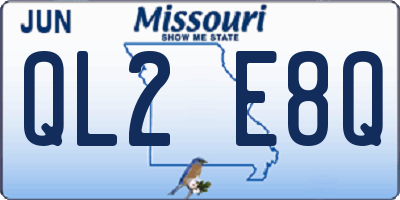 MO license plate QL2E8Q