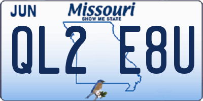 MO license plate QL2E8U