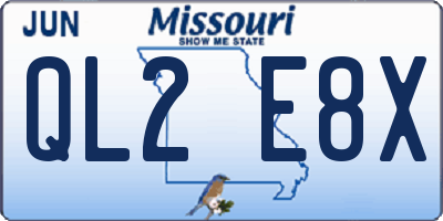 MO license plate QL2E8X