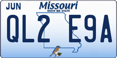 MO license plate QL2E9A