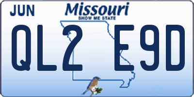 MO license plate QL2E9D