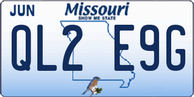 MO license plate QL2E9G