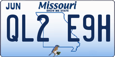 MO license plate QL2E9H