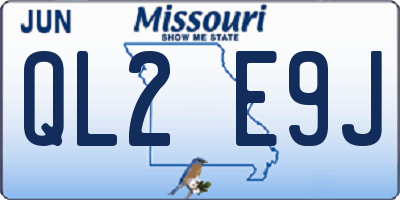 MO license plate QL2E9J