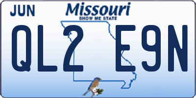MO license plate QL2E9N