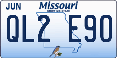 MO license plate QL2E9O