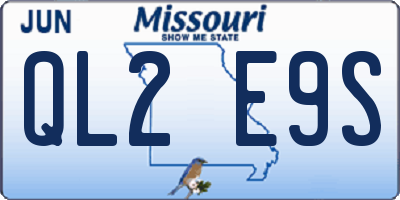 MO license plate QL2E9S