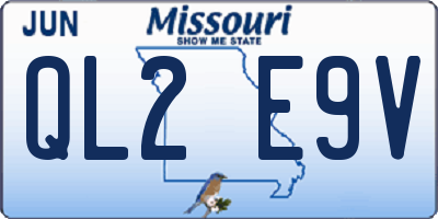 MO license plate QL2E9V