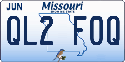MO license plate QL2F0Q