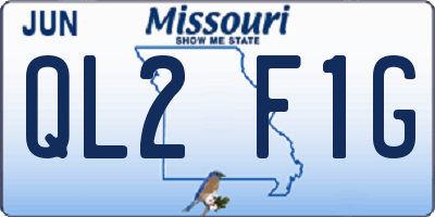MO license plate QL2F1G