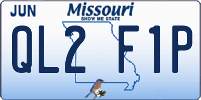 MO license plate QL2F1P