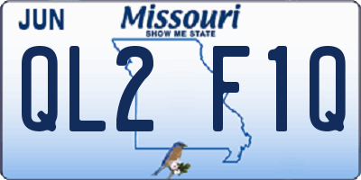 MO license plate QL2F1Q