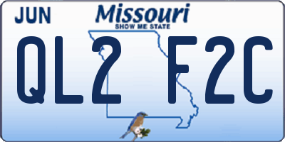 MO license plate QL2F2C