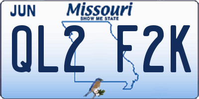 MO license plate QL2F2K