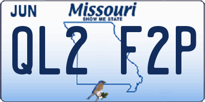 MO license plate QL2F2P