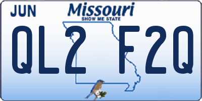 MO license plate QL2F2Q