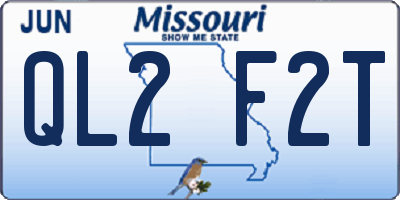 MO license plate QL2F2T