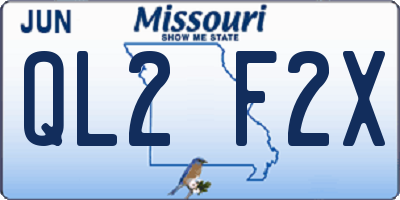 MO license plate QL2F2X
