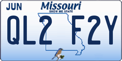 MO license plate QL2F2Y