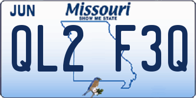 MO license plate QL2F3Q