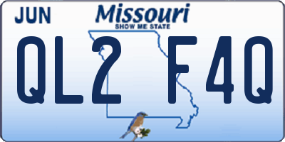 MO license plate QL2F4Q