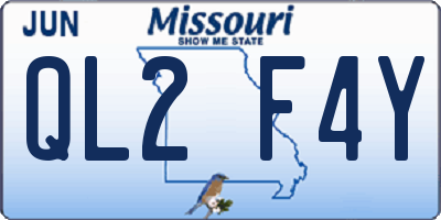 MO license plate QL2F4Y
