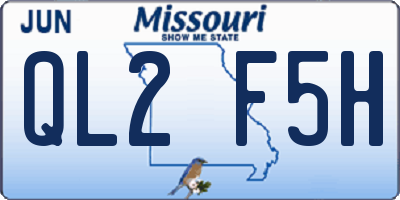 MO license plate QL2F5H