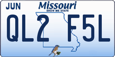 MO license plate QL2F5L