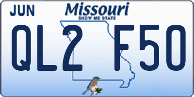 MO license plate QL2F5O