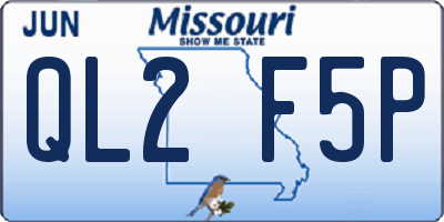 MO license plate QL2F5P