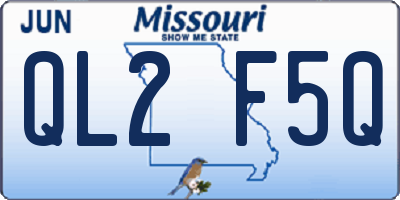 MO license plate QL2F5Q