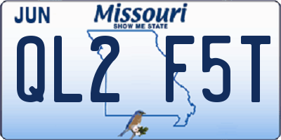 MO license plate QL2F5T