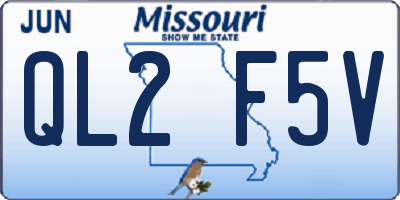 MO license plate QL2F5V
