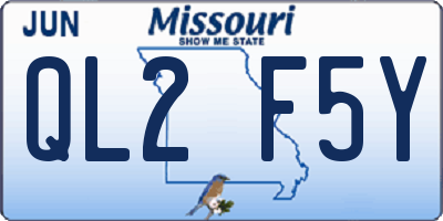 MO license plate QL2F5Y
