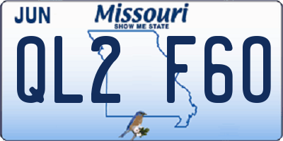 MO license plate QL2F6O
