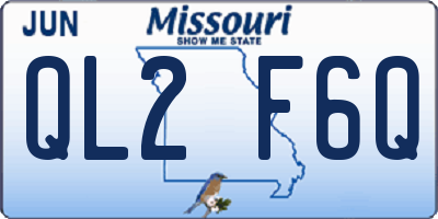 MO license plate QL2F6Q