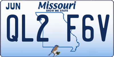 MO license plate QL2F6V