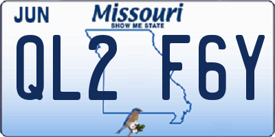 MO license plate QL2F6Y