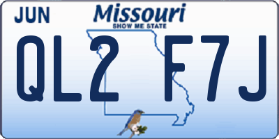 MO license plate QL2F7J