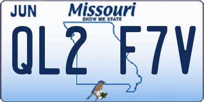 MO license plate QL2F7V