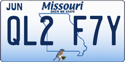 MO license plate QL2F7Y