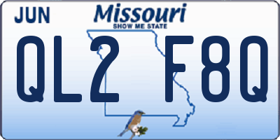 MO license plate QL2F8Q