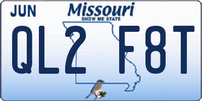 MO license plate QL2F8T