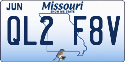 MO license plate QL2F8V