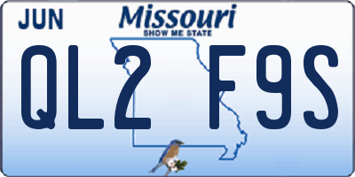 MO license plate QL2F9S