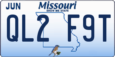 MO license plate QL2F9T