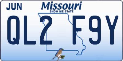 MO license plate QL2F9Y