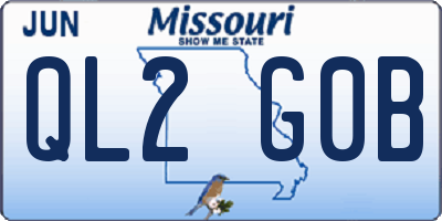 MO license plate QL2G0B