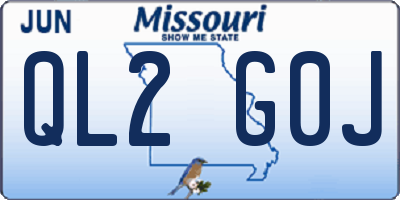 MO license plate QL2G0J